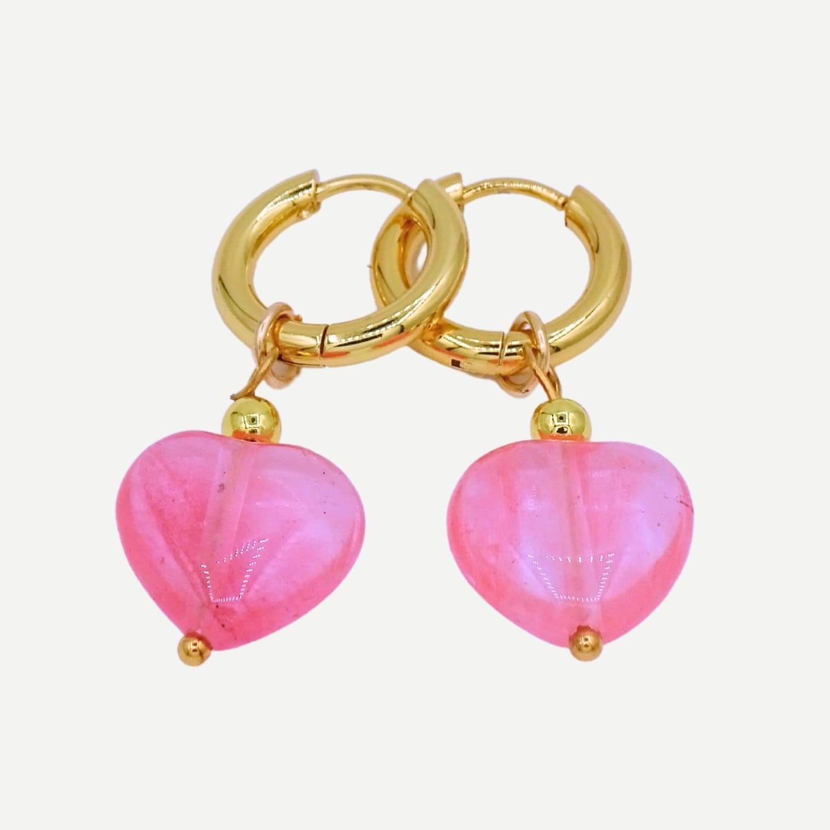 Hartjes Oorbellen Roze Miracle