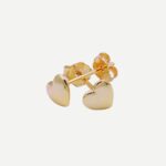 Amore Gouden hartjes Studs Oorbellen