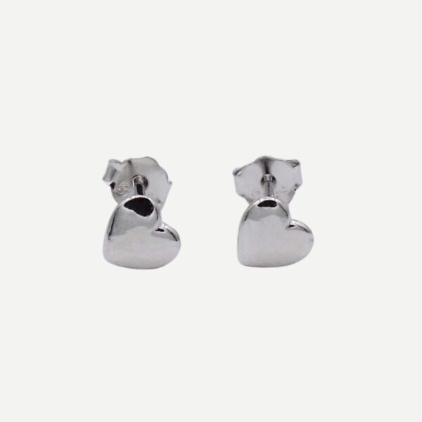 Amore Zilveren hartjes Oorbellen Studs