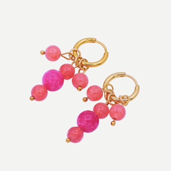 Berry Oorbellen Roze Trendy