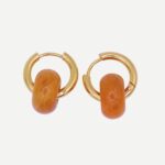 Circle Amber Oorbellen Rond Trend