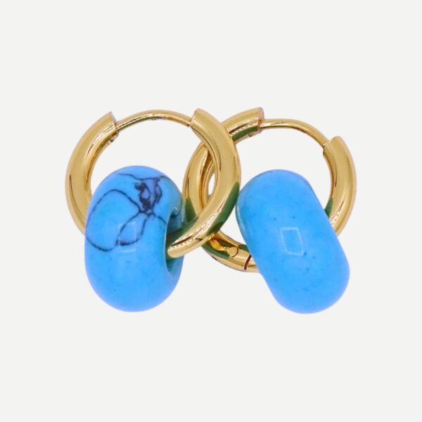 Circle Licht Blauw Oorbellen Rond Trend 2025