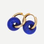 Circle Oorbellen Donker Blauw Rond Trendy