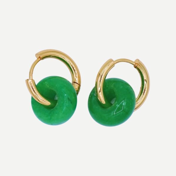 Circle Oorbellen Groen Rond Trend