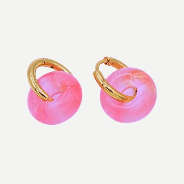 Circle Roze oorbellen Rond Trend 2025
