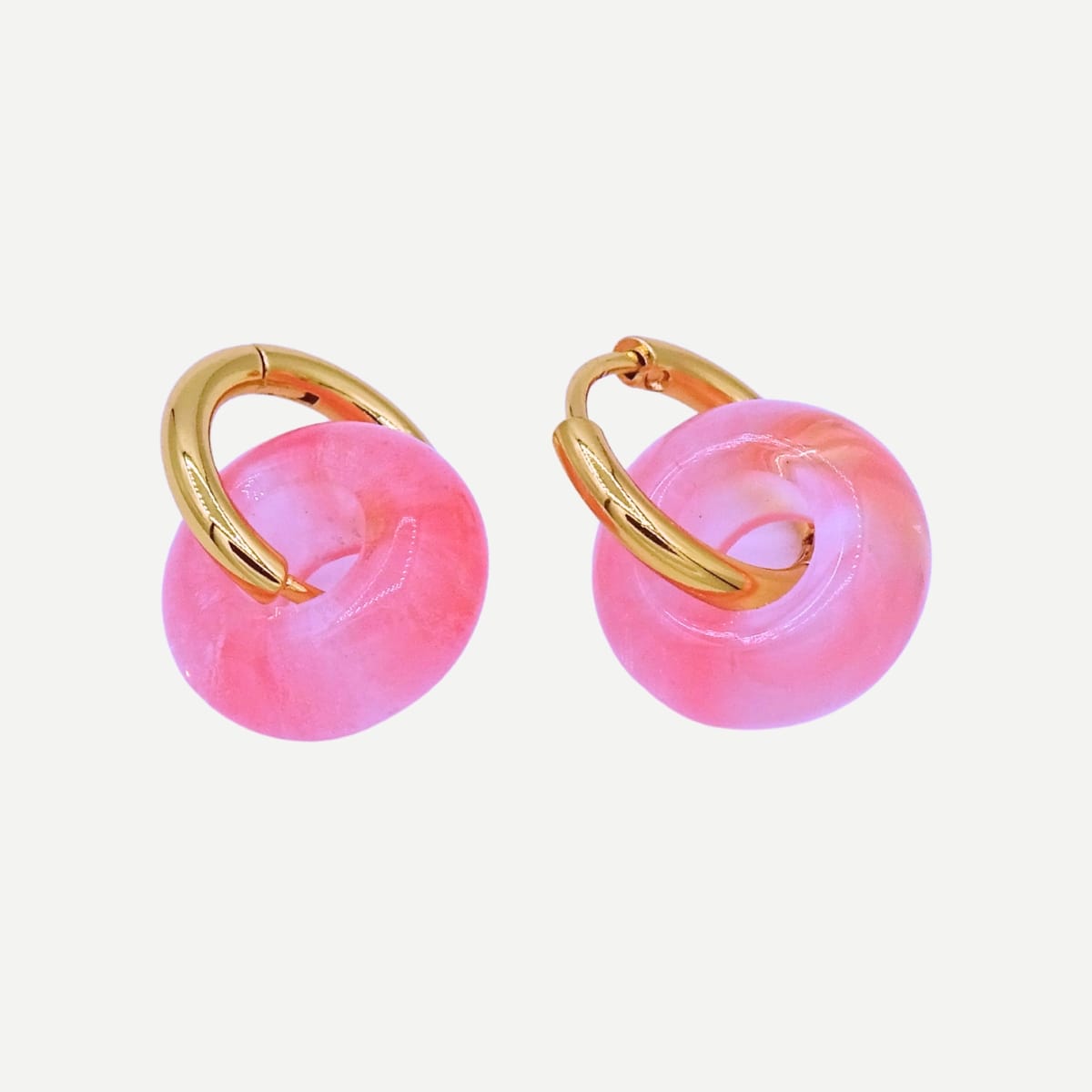 Circle Roze oorbellen Rond Trend 2025