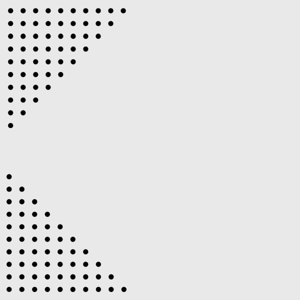 Hoek Oorbellen dots