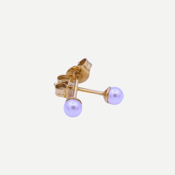 Pearl Parel knopjes 4mm Stainless Steel