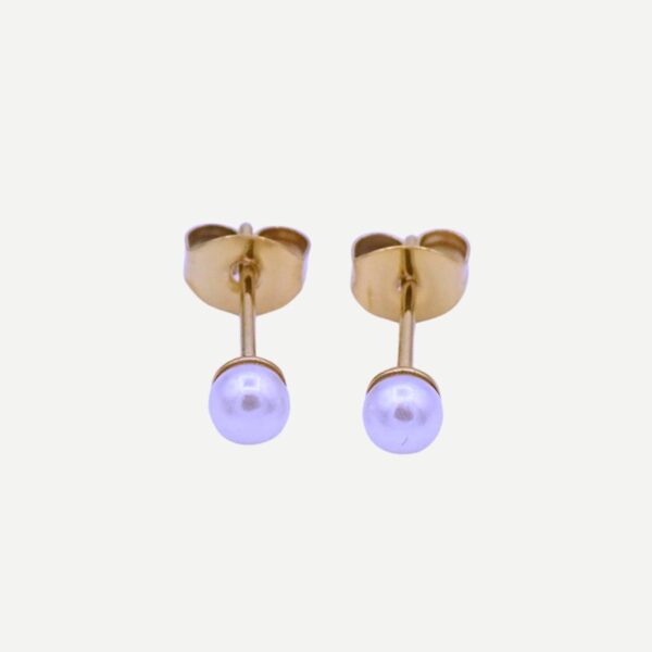 Pearl knopjes parel knopjes 4mm 2025 Stainless Steel
