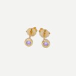 Sparkle 1 Gouden Oorbellen knopjes Studs