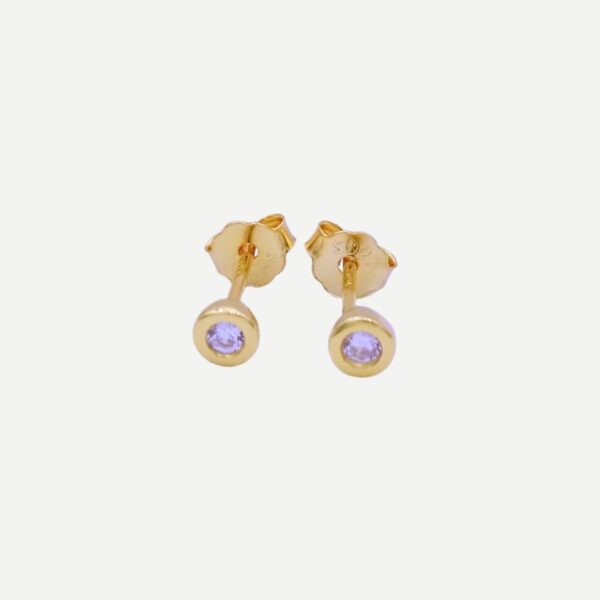 Sparkle 1 Gouden Oorbellen knopjes Studs