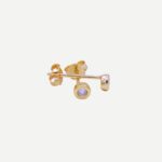 Sparkle 1 Gouden knopjes Studs Oorbellen