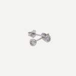 Sparkle 1 Zilveren Oorbellen knopjes Studs