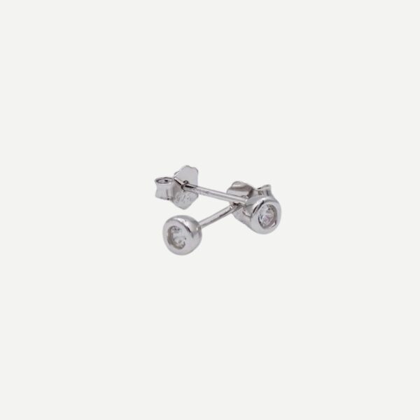 Sparkle 1 Zilveren Oorbellen knopjes Studs