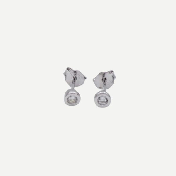 Sparkle 1 Zilveren Studs Oorbellen knopjes