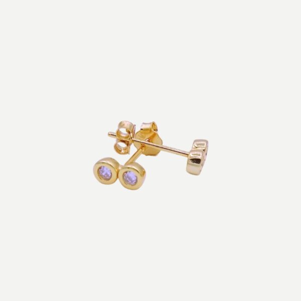 Sparkle 2 Gouden Studs Oorbellen knopjes