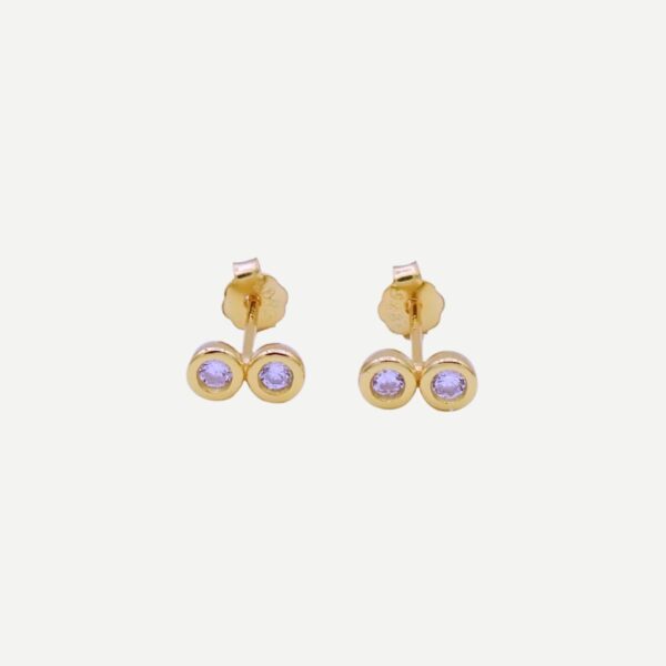 Sparkle 2 Gouden knopjes Oorbellen Studs