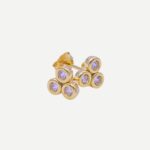 Sparkle 3 Gouden knopjes Oorbellen Studs