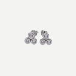 Sparkle 3 Zilveren knopjes Studs Oorbellen