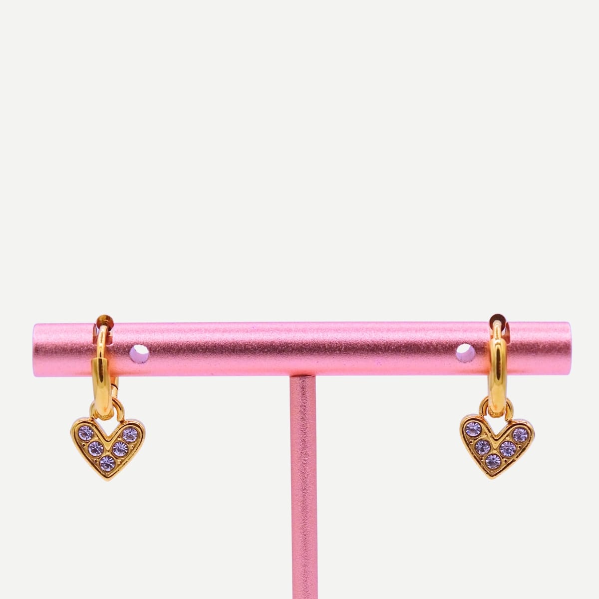 Valentina Gouden Diamant Hartjes Oorbellen Stainless Steel 2025