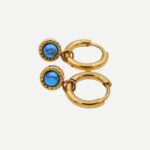 Azzura Gouden oorbellen met turquoise natuursteen Stainless Steel Trendy 2025