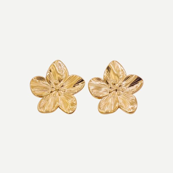 Bloom Oorbellen Gouden Bloem Statement Studs Oorbel 2025