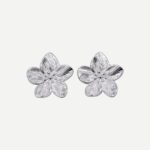 Bloom Oorbellen Zilveren Bloem Statement Studs Oorbel 2025