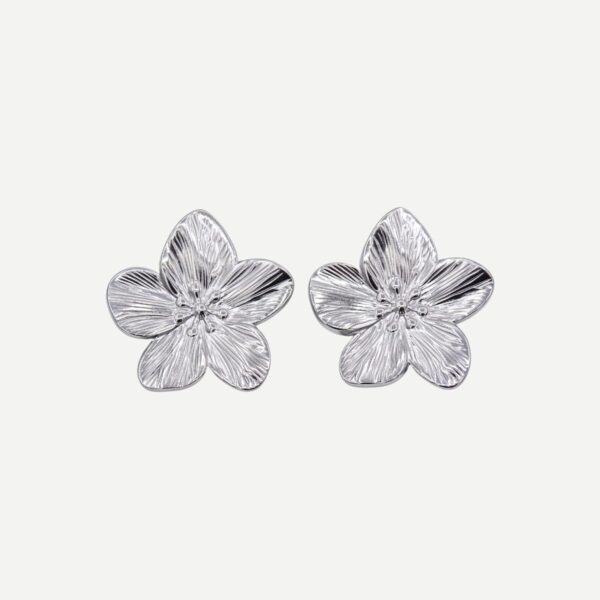 Bloom Oorbellen Zilveren Bloem Statement Studs Oorbel 2025