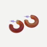 Candy Oorbellen Amber Acryl Chunky Hoops