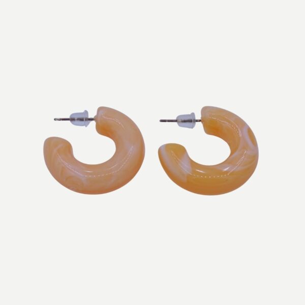 Candy Oorbellen Swirl Honinggeel Acryl Chunky Hoops Trend
