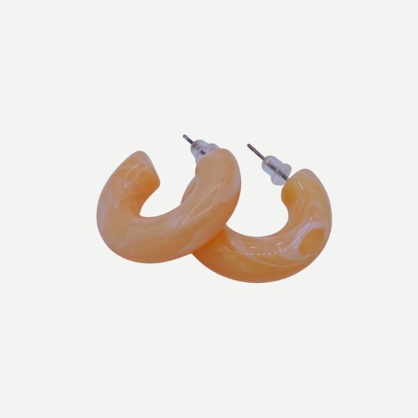 Candy Oorbellen Swirl Honinggeel Acryl Chunky Hoops Trendy 2025
