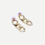 Chain Oorbellen Gouden Schakel Statement Hangers Oorbellen