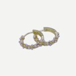 Galaxy Oorbellen Gouden Hoops met Parel Accent Oorbel Trend-1