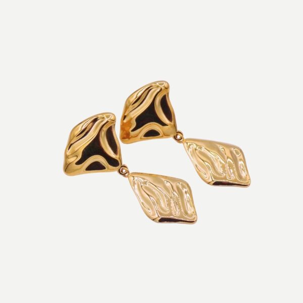 Poppy Oorbellen Gouden Organische Statement Oorbellen Trendy